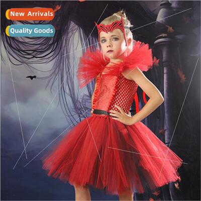 Ghost Festival red ltle wch princess dress horror masquerade
