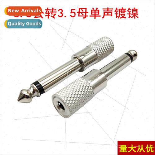 ckel-plated 6.5 to 3.5 female mono adapter microphone headse