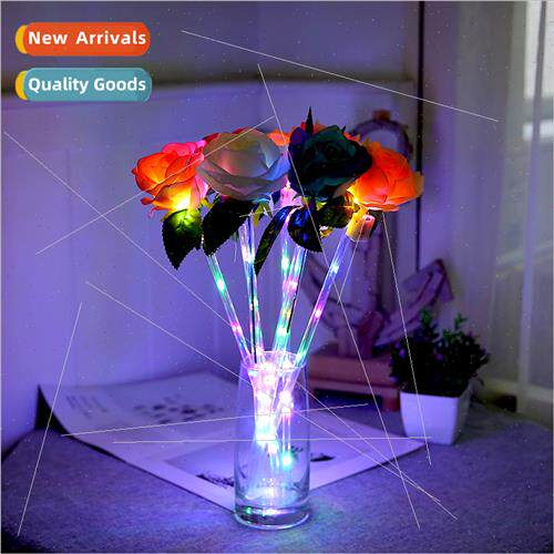 New LED flash rose shine magic wshine toy Valentine Day smal
