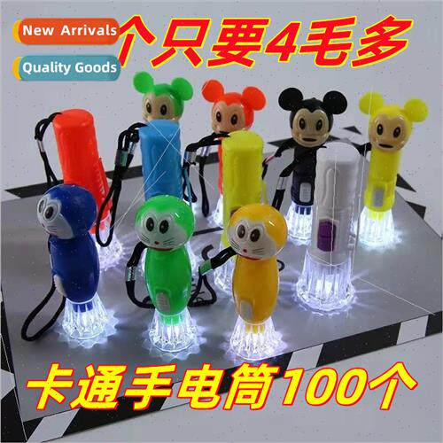 led mini cartoon plastic flashlight tinkerbell cat mickey ch