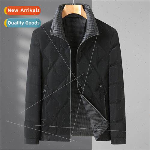 Dad installed double-sided wear down jacket middle-aged men
