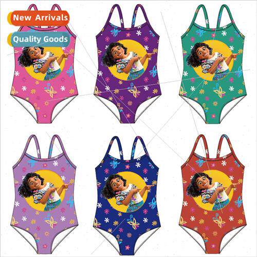 Magic Full House Swimsu Encanto Girls Halter One Piece Swims