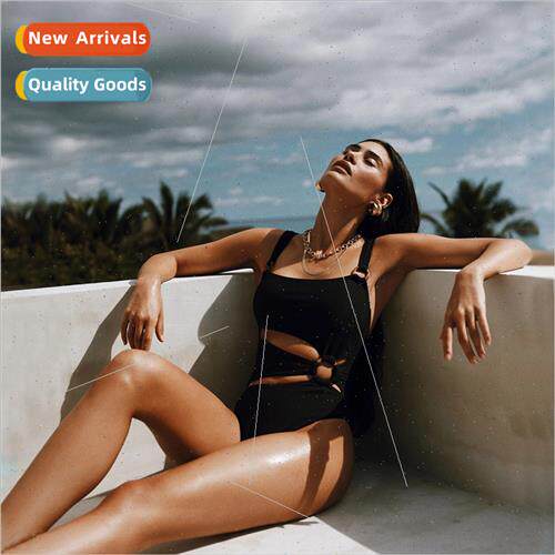 2024 New Sexy One-piece Swimsu Women Tight Solid Color Bikin