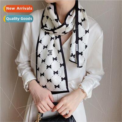 Pure mulberry silk ribbon small silk scarf neckerchief scarf