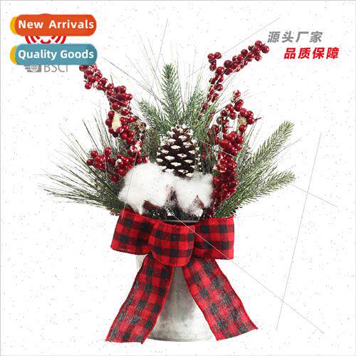 Christmas decorations gifts Iron bucket snowflake PE mini Ch