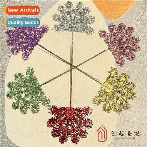 Christmas gold dust leaves simulation flowers leaves holiday