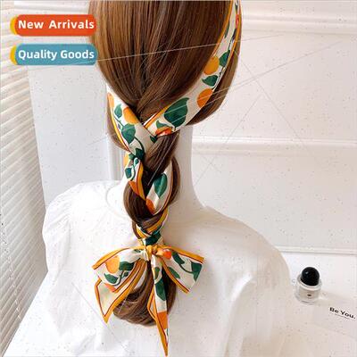 2021 terary new floral decorative small silk scarf female th