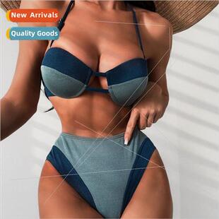 new swimsu hard waist high spl bikini sexy cover brace Steel