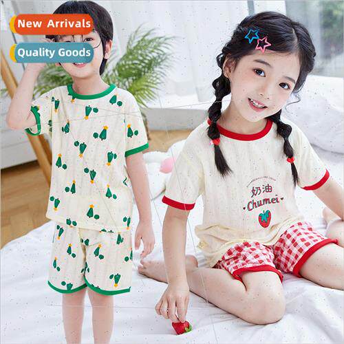 2023 Children cotton mesh seven-minute sleeve seven-minute p