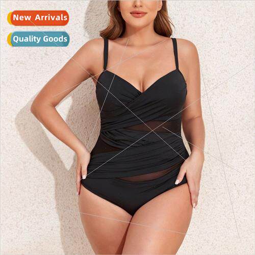 Fat woman big size sexy one-piece bikini beach vacation spa
