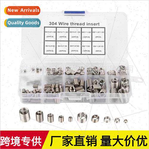 150pcs 304 Threaded Bushings Wire Threaded Bushings Thread P
