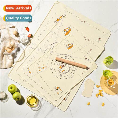 Cartoon Orange Cat licone Kneading Mat Rolling Mat Set 3 Thi