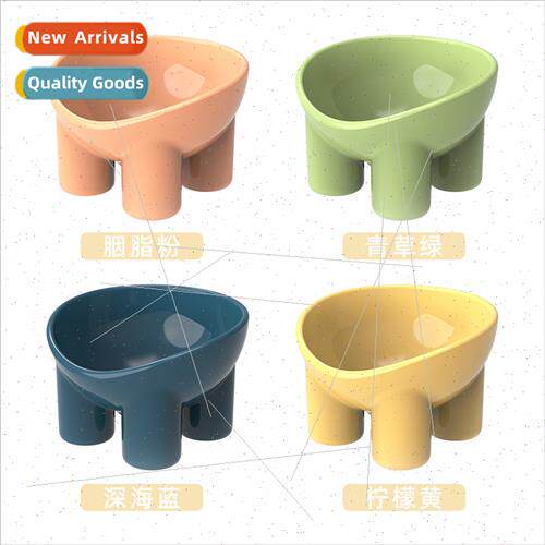 Macaroon Colour Elephant Leg Bowl Neck Guard Dog Bowl Cat Fo