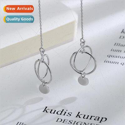 Ring interlocking geometry female ear wire creative minimali
