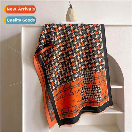 Walking Blanket ~ Korea designer bear birdcage scarf female