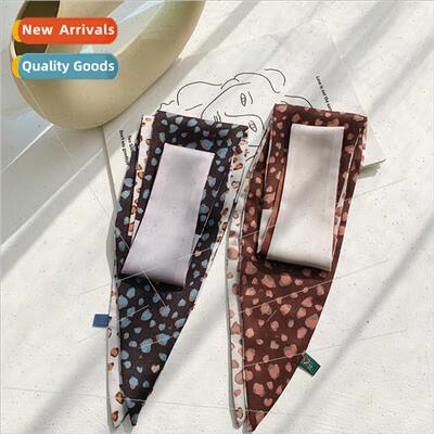 ted Twill Pointed Corner Fluttering Ribbon Korea lk Scarf Wo