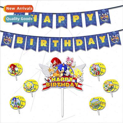 New Sonic Sonic Acrylic Cake Insert Baby Birthday Cake Decor