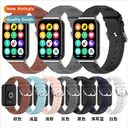 适用Redmiwatch4 watch leather strap xiaomi b8 pro round tail