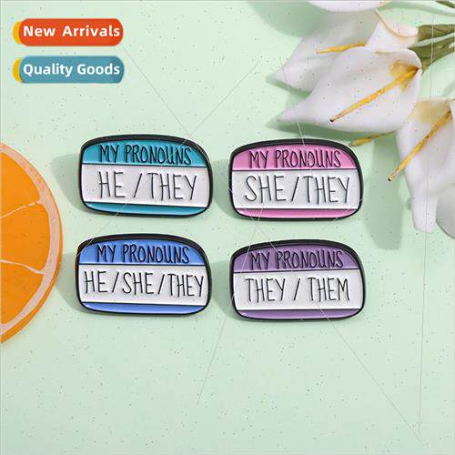 Creative Europe Uned States metal nameplate styling brooch p