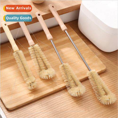 Extended Wooden Handle Cup Brush Baby Bottle Brush Set Nylon
