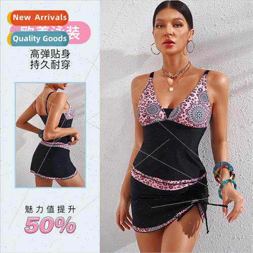 Europe summer new spa swimsu female two-piece leopard print