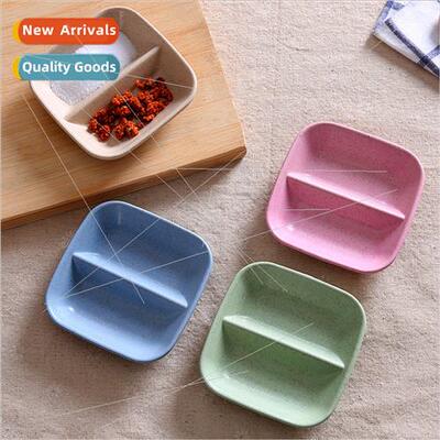 Home Wheat Creative Colorful Plates Snacks Dessert Plates  B