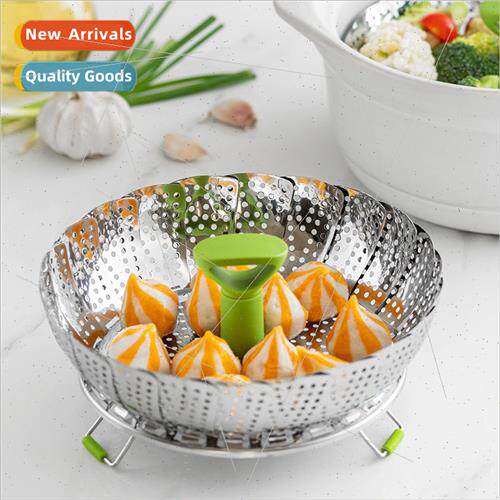 Kchen tools household stainless steel folding steamer rack c