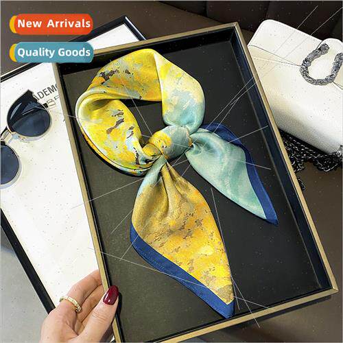Spring summer oil painting yellow ginkgo e light thin mulber