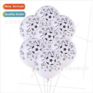 ball party inch balloon latex printing soccer side New