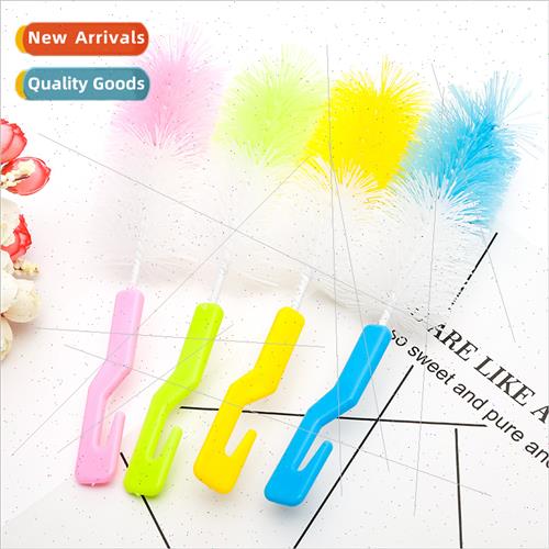 Colorful nylon bendable long handle cup brush wire cup brush