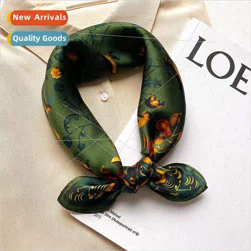 2022 Korea  new spring fall fashion small silk scarf  neck s