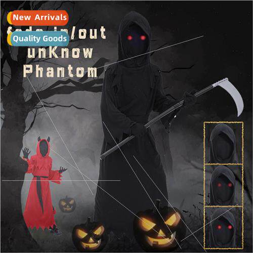 Halloween Kids Costumes Black Grim Reaper Red Devil cosplay