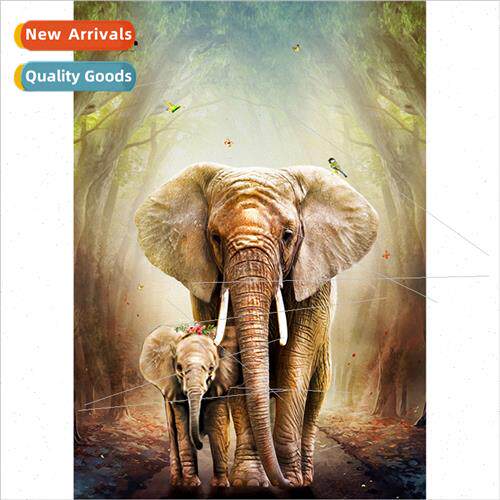New elephant diamond painting modern living room small Scand