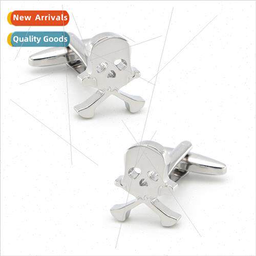 Metal French Shirt Buttons Halloween Skull Cufflinks Men Jew