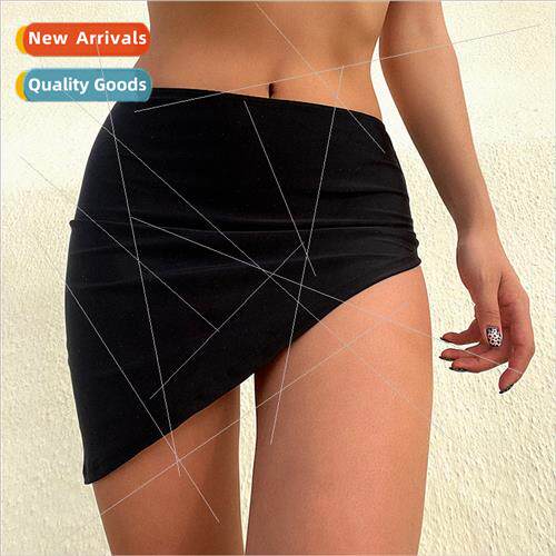 2023 New Europe Swimsu Solid Color High Waisted Pants Bikini