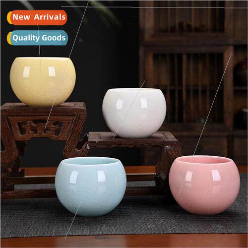 Brother kiln ice crack colorful cup ceramic master cup kung