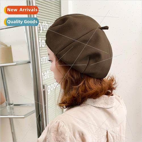 new retro beret Japanese small face hundred wh octagonal cap