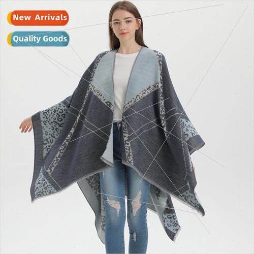 Scarf shawl in Europe Uned States fashion leopard tassel ope