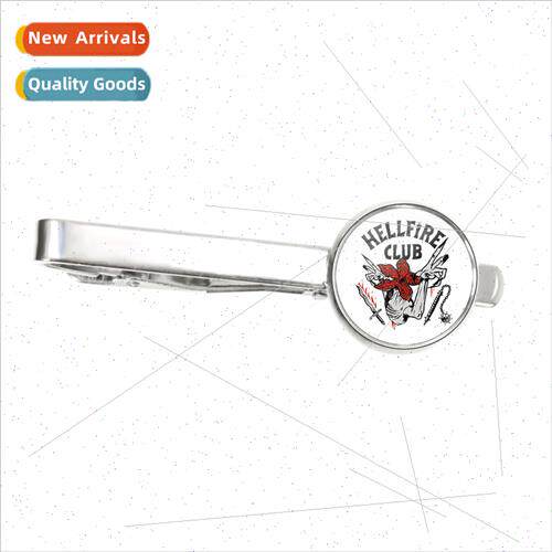Stranger Things Tie Clip Hellfire Time Gems French Shirt Tie