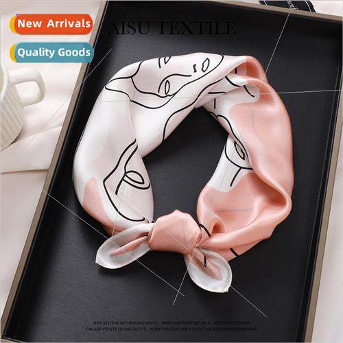53cm silk silk scarf women thin simple luxury mulberry silk