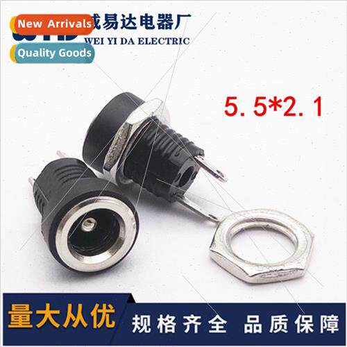 Power DC socket wh threaded female DC-022B 5.5*2.1 copper pi