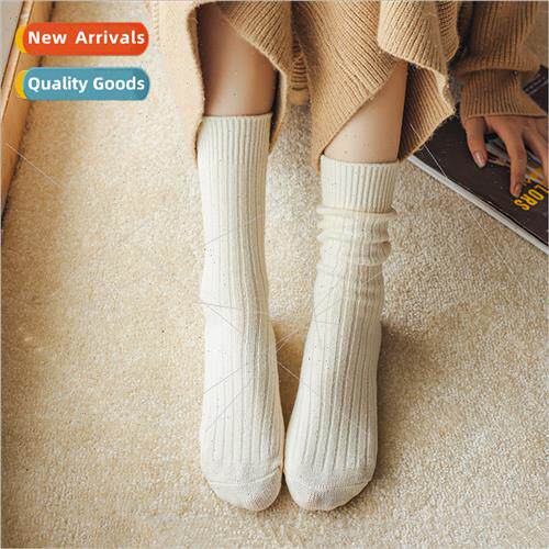 Stacked socks women mid-calf socks fall winter thick socks t