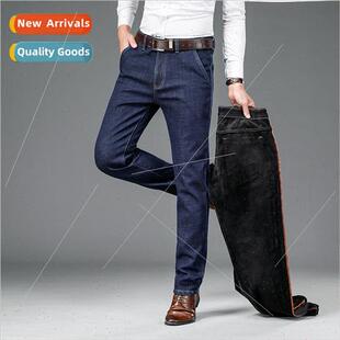 pants winter padded Jeans straight Korea men