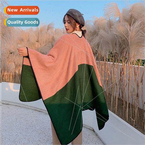 Korea  fashion two-color striped scarf women autumn winter l