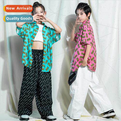 Childrens Set Dance  Clothing Permance Clothes Shirt Su hiph