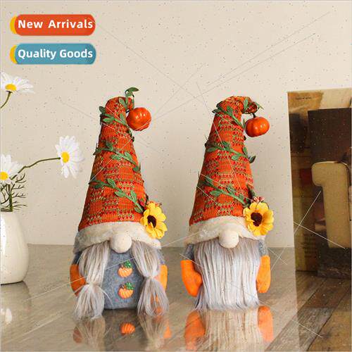 New pumpkin sunflower faceless doll ornaments cute window de