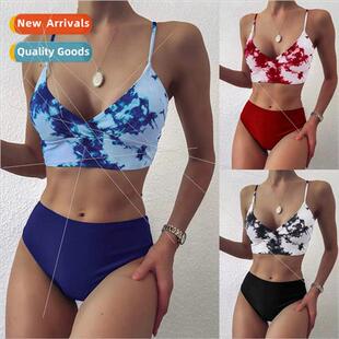 women digal color new solid bikini corset 2024Europe print