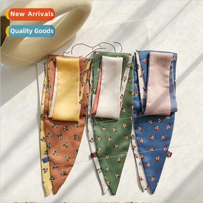Fox Twill Pointed Corner Fluttering Ribbon Korea lk Scarf Wo