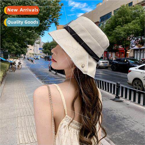 2023 new women basin cap pearl leisure fashion sun hat sunsc