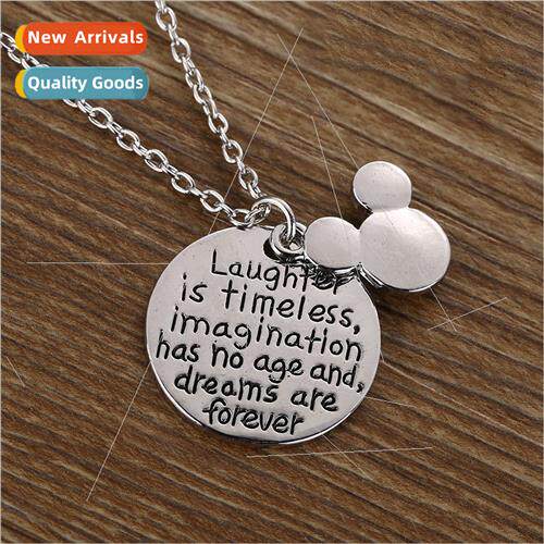 jewelry Mickey necklace dreams are ever Mickey Mouse letters